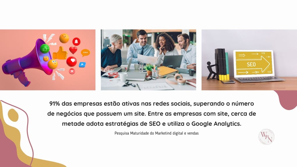 Infografico informando a quantidade de empresas que investem no marketing de conteudo e SEO